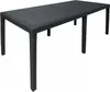 A dark grey rectangular outdoor table with a rattan effect. Produktbild-Vorschau
