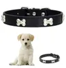 Süßes schwarzes Hundehalsband aus Leder mit Knochen Produktbild-Vorschau 2