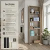 tectake® Bücherregal Lexi 60 x 30 x 190 cm Produktbild-Vorschau 2