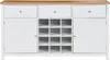 BELIANI Sideboard aus weißem MDF mit 2 Türen Ablagen Produktbild-Vorschau 5
