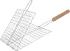 Verschließbarer Doppelgrill mit Holzgriff für einfaches Produktbild-Vorschau 3