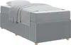 vidaXL Bettrahmen Hellgrau 100 x 200 cm Stoff Produktbild-Vorschau 1