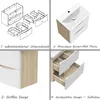 Badezimmerschrank 50cm Mineralguss Waschtisch mit Produktbild-Vorschau 4