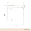 A technical drawing with dimensions of a door handle. Produktbild-Vorschau