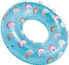 A blue inflatable swimming ring with a rainbow and star pattern on a white background. Anteprima dell’immagine prodotto