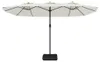 vidaXL Ombrellone doppio bianco sabbia 449x265 cm Anteprima dell’immagine prodotto 4