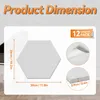 UISEBRT 12x Panneaux acoustiques 30x26cm Hexagon Blanc, Voir les images du produit 2