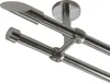 Gardinenstange Set Edelstahl Look Metall Ø 16mm Produktbild-Vorschau 1