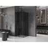 Mexen Velar Duo Duschkabine 80x80, Schiebetür, Graphit Grau Produktbild-Vorschau 2