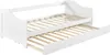 [Letto tandem 2x 90x200cm Bianco Letto estraibile Divano Anteprima dell’immagine prodotto 2