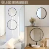 Collage of round black mirrors in different home settings. Produktbild-Vorschau