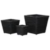 vidaXL Blumenkübel 3 Stk. Wasserhyazinthe Schwarz Produktbild-Vorschau 3