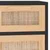 vidaXL Sideboard Schwarz 60x30x75cm Massivholz Kiefer und Produktbild-Vorschau 7