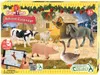 A box for a farm-themed advent calendar with miniature animal figures and a tablet showing an AR app. Podgląd zdjęcia produktu