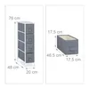Systém polic Relaxdays, 4 látkové zásuvky, VxŠxH: 76 x 20 x Náhled obrázku produktu 4
