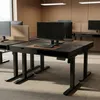 Czarne biurko elektryczne 100x60 cm z szufladą i USB Podgląd zdjęcia produktu 8