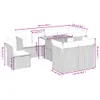 Design 9-tlg. Garten-Sofagarnitur mit Kissen Grau Poly Produktbild-Vorschau 3