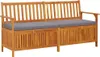 Panca con cuscini 170 cm in legno massiccio di acacia Anteprima dell’immagine prodotto 7