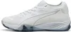 A side view of a white Puma athletic shoe against a white background. Produktbild-Vorschau