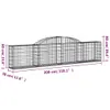 vidaXL Gabion avec arc surélevé 300x30x60/80 cm Fer Voir les images du produit 5