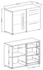 OXM Kommoden Tulsa Weiß glänzend 120 x 86 x 39 cm Produktbild-Vorschau 6