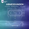 VBChome Eckbadewanne Acryl 170x75cm Set Schürze Siphon Produktbild-Vorschau 16