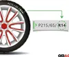 4x Radkappen 14 zoll Grau & Rot Produktbild-Vorschau 7