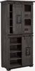 MASSIVMOEBEL24 Schrank Mango 80x45x175 grau lackiert Produktbild-Vorschau 3
