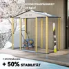 Outsunny Verzinkter Stahl Gerätehaus 2,43㎡ 213x131x192cm Produktbild-Vorschau 5