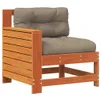vidaXL Gartensofa mit Armlehne und Kissen Wachsbraun Produktbild-Vorschau 1