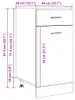 vidaXL Armoire basse à tiroirs Lyon gris béton 40x46x81,5 Voir les images du produit 8
