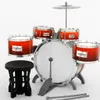 Kinder Jazz Schlagzeug Set mit 5 Trommeln Hocker Produktbild-Vorschau 2