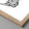 Gerahmtes Poster - Rahmen in heller Eiche - Nashorn Porträt Produktbild-Vorschau 2