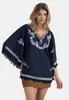 Poncho VIRITA pour femme - bleu marine, taille L Voir les images du produit 3