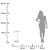 A size chart with a silhouette of a person and a small table, illustrating dimensions. Anteprima dell’immagine prodotto