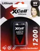 A packaged XCell lithium battery with a woman pointing to it. Anteprima dell’immagine prodotto