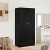 vidaXL Armoire noir aspect chêne 82,5 x 51,5 x 180 cm Voir les images du produit 3