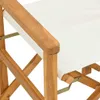 Chaise de pluie pliante crème teck massif Voir les images du produit 7