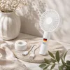 Akku Handventilator Weiß USB – Kompakter Mini Ventilator Produktbild-Vorschau 2
