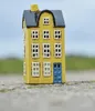 LS-LebenStil Lichterhaus Nyhavn 20cm Gelb Blau Keramik Produktbild-Vorschau 3