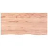 Waschtischplatte Hellbraun 100x50x(2-4) cm Massivholz Produktbild-Vorschau 3