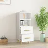 vidaXL Sideboard Blanc 34,5x34x90 cm Bois composite Voir les images du produit 3