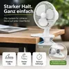Stolný ventilátor s osciláciou 90° – Tichý ventilátor s 3 Náhľad obrázku produktu 6