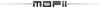 The image shows the brand name 'MOFII' in large, bold, black letters with a grey gradient effect, set against a white background with a subtle grey horizontal line. Produktbild-Vorschau