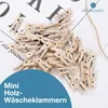 100x mini dřevěné kolíčky na prádlo, 25 mm: Dřevěné kolíčky Náhled obrázku produktu 2