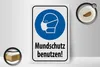 Holzschild Hinweis 20x30cm Mundschutz benutzen Maske Produktbild-Vorschau 3