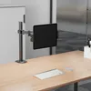 A tablet mounted on an adjustable arm stand on a wooden desk. Podgląd zdjęcia produktu