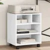 vidaXL Druckerständer mit Rollen Weiß 41x32x48 cm Produktbild-Vorschau 2