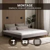 Homestyle4u čalúnená posteľ 180 x 200 cm sivá manželská Náhľad obrázku produktu 13