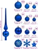 vidaXL Set de 111 boules de Noël bleu polystyrène Voir les images du produit 9